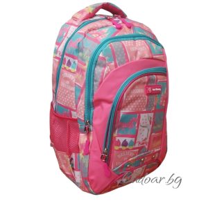 ученическа раница New Winning розово и синьо арт.2234