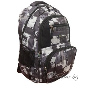ученическа раница "New Winning" в черно и бяло арт.2250