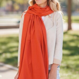 кашмирен шал в оранжево арт.080-6
