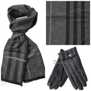 мъжки комплект шал и ръкавици арт.650