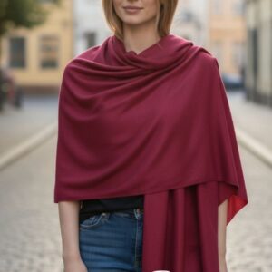 кашмирен шал в бордо арт.080-2