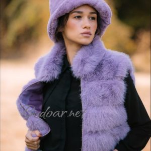 дамски комплект шапка и елек арт.602