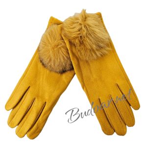 дамски ръкавици с естествен пух арт.753