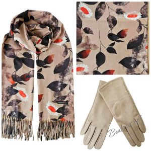 дамски комплект шал и ръкавици арт.657