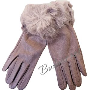 дамски ръкавици с естествен пух арт.738