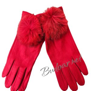 дамски ръкавици с естествен пух арт.743
