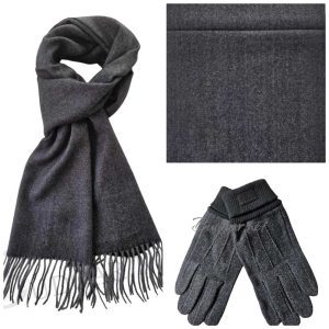 мъжки комплект шал и ръкавици арт.652