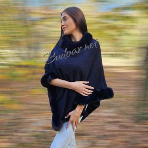 дамско пончо синьо арт.561