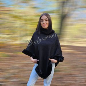 дамско пончо черно арт.565