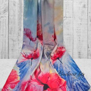 копринен шал "цветя" арт.2318