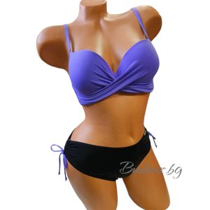 Бански " RIVAGE LINE"в черно/лилаво,чашка В арт.С23370-2