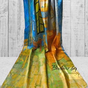 копринен шал "картина" арт.2316