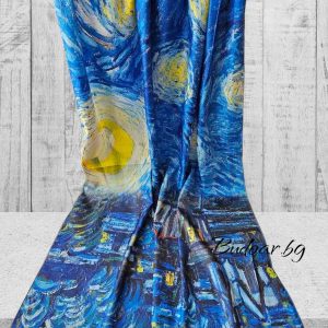 копринен шал "картина" арт.2313