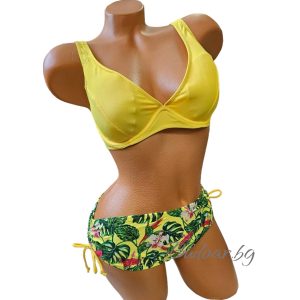 Бански  костюм" жълт с цветя", чашка  D арт.Н7520