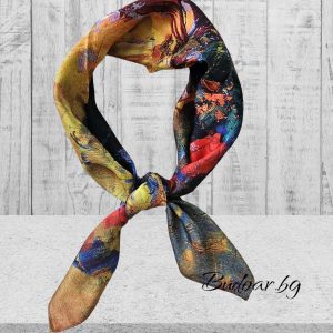 копринен шал "картина" арт.2335