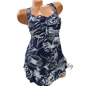 Бански костюм "Танкини",бял/ син , чашка D/Е арт.Н3004 -1