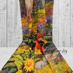 копринен шал "картина" арт.2312