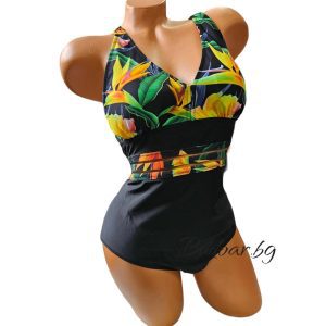 Цял бански костюм с флорален мотив , чашка D арт.Н7409