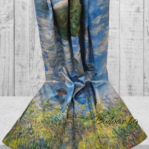 копринен шал "картина" арт.2323