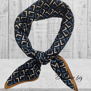 копринен шал "синьо и бяло" арт.2338