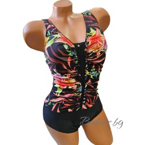 Цял бански костюм "цветя"  ,чашка D арт.С206092 -1