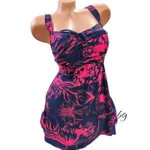 Бански костюм "Танкини",диня/ син , чашка D/Е арт.Н3004 -2