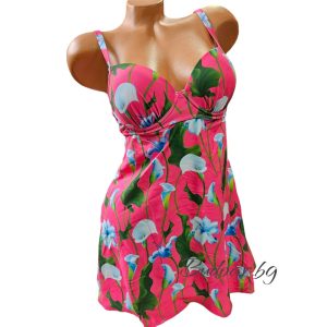 Бански костюм "Танкини",розов , чашка С арт.Н7420