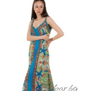 Плажна туника с презрамки в зелено, арт.03312-2