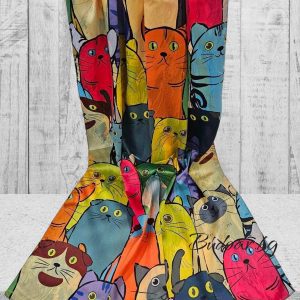 копринен шал "котки" арт.2311