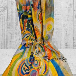 копринен шал "картина" арт.2326