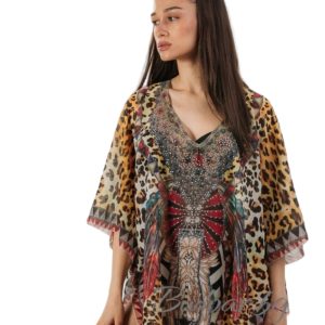 Плажна туника с леопардов десен, арт.3267 -3