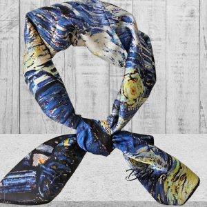 копринен шал "картина" арт.2334