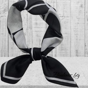 копринен шал "черно и бяло" арт.2337