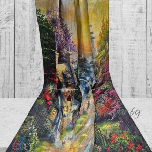 копринен шал "картина" арт.2315