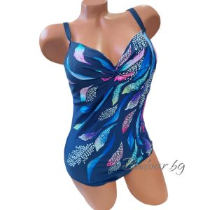 Цял бански костюм  син,чашка С арт.В4856 -1