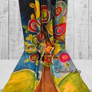 копринен шал "картина" арт.2325