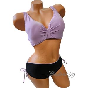 Бански  костюм лилав/черен, чашка  D арт.Н9322