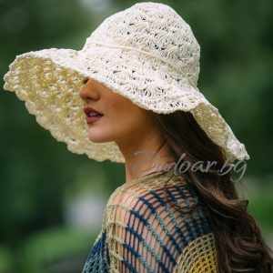 Дамска шапка с широка периферия арт.Р016