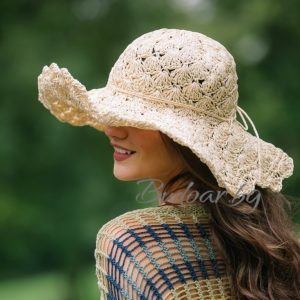 Дамска шапка с широка периферия арт.Р015