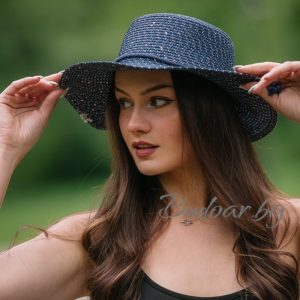 Дамска шапка "Федора" с пайети  арт.Р069