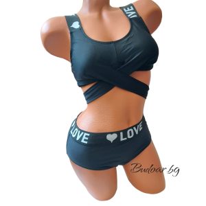 Бански костюм бюстие в "LOVE" чашка В/С арт.Н7402