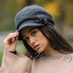 дамски каскет с цвете, код С120