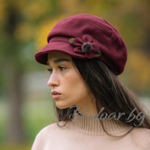 дамски каскет с цвете, код С121