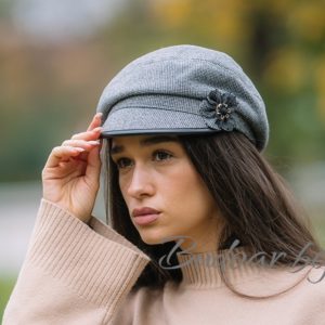 дамски каскет с цвете, код С178