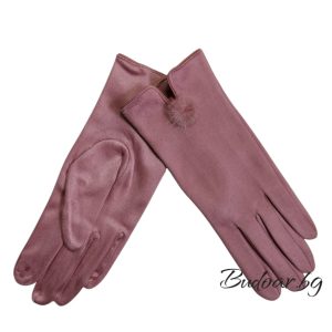дамски ръкавици с естествено пухче код R798