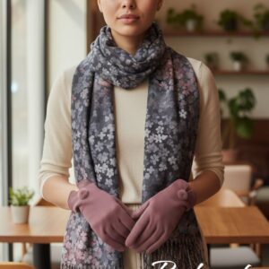 дамски комплект шал и ръкавици  код Н121