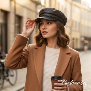 дамски каскет от естествена кожа, код М0070