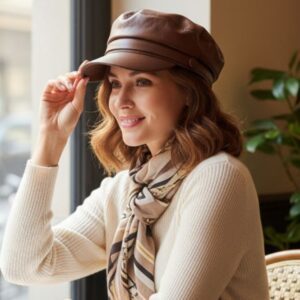 дамски каскет от естествена кожа, код М0069