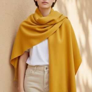 кашмирен шал в горчица арт.080-4