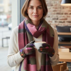 дамски комплект шал и ръкавици  код Н131